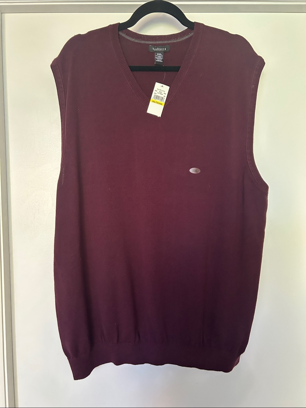 Van Heusen Men's V-Neck Sweater Vest - Dark Purple